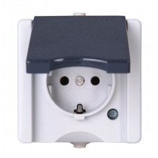 KOPP PRO-AQUA WANDCONTACTDOOS 1V GRIJS IP44 OPBOUW KOPP PRO-AQUA WANDCONTACTDOOS 1V GRIJS IP44 OPBOUW