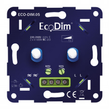 ECODIM 5 LED DIMMER DUO 2-100W (RC) FASE AFSNIJDING ECODIM 5 LED DIMMER DUO 2-100W (RC) FASE AFSNIJDING