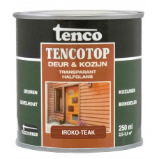 TENCOTOP DEUR & KOZIJN TRANSPARANT IROKO TEAK 250ML TENCOTOP DEUR & KOZIJN TRANSPARANT IROKO TEAK 250ML
