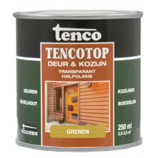 TENCOTOP DEUR & KOZIJN TRANSPARANT GRENEN 250ML TENCOTOP DEUR & KOZIJN TRANSPARANT GRENEN 250ML