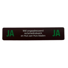NAAMBORD RECLAME JA/JA 93 X 19 MM NAAMBORD RECLAME JA/JA 93 X 19 MM