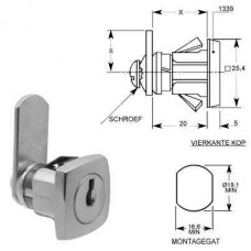 L&F SCHROEFCILINDER +CLIPVEER +RECHTE LIP 1439-01 L&F SCHROEFCILINDER +CLIPVEER +RECHTE LIP 1439-01