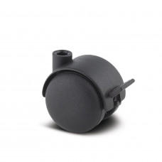 ZWENKWIEL DUBBEL +REM 50MM 40KG KUNSTSTOF ZWART GLY BOUTGAT