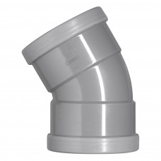125MM PVC BOCHT 30GRD 2X MANCHETMOF