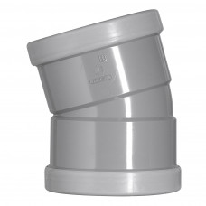 125MM PVC BOCHT 15GRD DW 2X MANCHETMOF