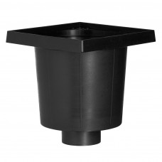 AFVOERPUT 20X20CM ZWART ONDER-UITLOOP 75MM (ZONDER DEKSEL)