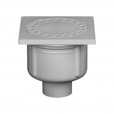 DOUCHEPUT 10X10CM ABS ONDERUITLOOP 40MM