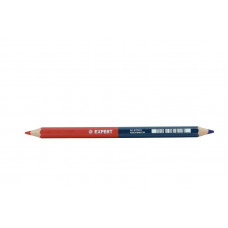 EXPERT DUO JUMBO MARKEER POTLOOD, ROOD-BLAUW GESLEPEN 6-KANT