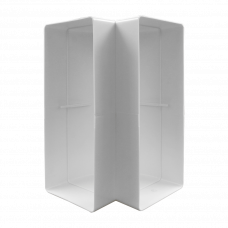 90&deg; VERTICALE BOCHT 220X90MM WIT KUNSTSTOF VENTILATIEBUIS VLAKKANAAL