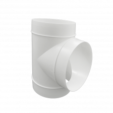 KUNSTSTOF VENTILATIEBUIS T-STUK Ø125MM WIT