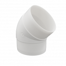 KUNSTSTOF VENTILATIEBUIS BOCHT 45GRD Ø100MM WIT