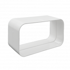 KUNSTSTOF VLAKKANAAL VERBINDER 150X75MM WIT