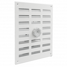 SCHUIFROOSTER ALUMINIUM M/GAAS 195X245MM WIT