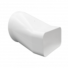 KUNSTSTOF VERLOOPSTUK 150X75MM / Ø 125MM WIT KUNSTSTOF VERLOOPSTUK 150X75MM / Ø 125MM WIT