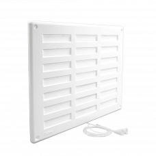VENTILATIEROOSTER AFSLUITBAAR 30X25CM WIT KUNSTSTOF