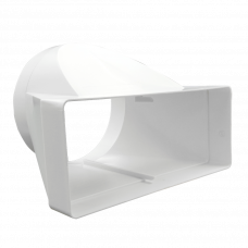 KUNSTSTOF VERLOOPSTUK 220X90MM / Ø 150MM WIT