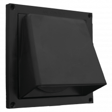 KAPROOSTER +AFSLUITKLEP 100 /110/120/130MM ZWART KUNSTSTOF