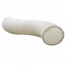 PVC LUCHTSLANG 125MM 3MTR WIT