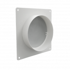 KUNSTSTOF MONTAGEPLAAT +TERUGSLAGKLEP Ø 125MM WIT