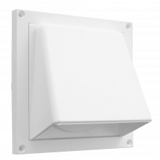 KAPROOSTER +AFSLUITKLEP 100 /110/120/130MM WIT KUNSTSTOF