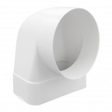 KUNSTSTOF VERLOOPBOCHT 150X75MM / Ø 125MM WIT KUNSTSTOF VERLOOPBOCHT 150X75MM / Ø 125MM WIT