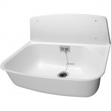 KUNSTSTOF WAND SPOELBAK WIT