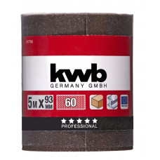 KWB ROL 5MTR SCHUURPAPIER 93MM K60 KWB ROL 5MTR SCHUURPAPIER 93MM K60