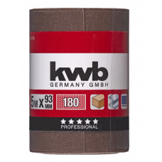 KWB ROL 5MTR SCHUURPAPIER 93MM K180 KWB ROL 5MTR SCHUURPAPIER 93MM K180