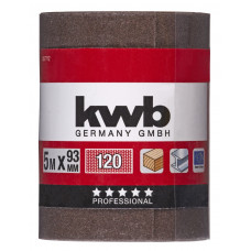 KWB ROL 5MTR SCHUURPAPIER 93MM K120 KWB ROL 5MTR SCHUURPAPIER 93MM K120