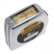 STANLEY 5MTR ROLBANDMAAT POWERLOCK BOVENVENSTER 0-33-932 STANLEY 5MTR ROLBANDMAAT POWERLOCK BOVENVENSTER 0-33-932