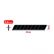 METRICA AFBREEKMES BLACK BLADE 9MM NAVULLING (10X) METRICA AFBREEKMES BLACK BLADE 9MM NAVULLING (10X)
