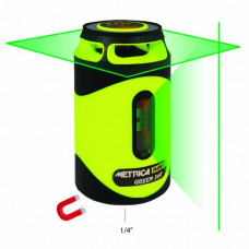 METRICA FLASH 360&deg; GREEN KRUISLIJNLASER MAGNETISCHE BODEM +USB OPLAADBAAR