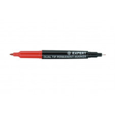 EXPERT DUAL PERMANENTMARKER ROOD 1+5MM LIJNBREEDTE