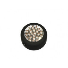 ZAKLAMP ROND 24LED +HAAK +MAGNEET ZWART