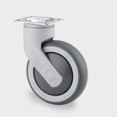 ZWENKWIEL KUNSTSTOF 100MM RUBBER GRIJS PLAAT 100KG