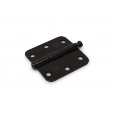 KOGELLAGER SCHARNIER ZWART RVS 76X76MM AFGEROND