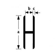 ALUMINIUM H-PROFIEL 30X7MM 1MTR ALUMINIUM H-PROFIEL 30X7MM 1MTR