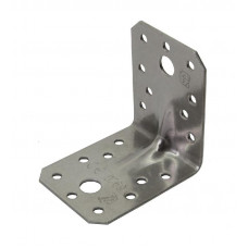 RVS VERBINDINGSHOEK MET RIL 90X90X65X2 MM