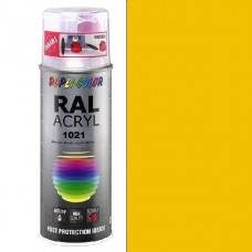 DUPLICOLOR ACRYL RAL 1021 KOOLZAAD GEEL ZIJDEGLANS 400ML