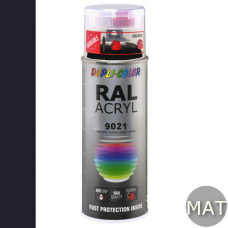 DUPLICOLOR ACRYL RAL 9021 TEERZWART MAT 400ML