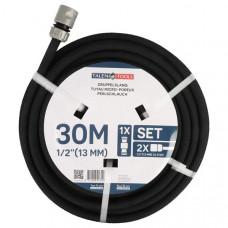 DRUPPELSLANG 1/2" RUBBER MET KOPPELINGEN 30 METER