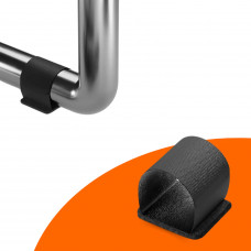 FLOOQ STOELPOOTDOP MET VILT 'FILIPE' BUISFRAME 15-35MM ZWART (12X)