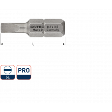 ROTEC PRO SCHROEFBIT RECHT 0,8X4MM 25MM ROTEC PRO SCHROEFBIT RECHT 0,8X4MM 25MM