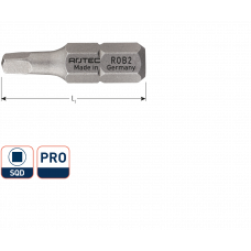 ROTEC PRO SCHROEFBIT VIERKANT NR.3 25MM