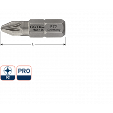 ROTEC PRO SCHROEFBIT PZ2 25MM (BOX=10ST) ROTEC PRO SCHROEFBIT PZ2 25MM (BOX=10ST)