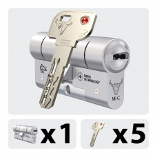 MC MINOS CILINDER 32-32 SKG3 / NIKKEL 5 SLEUTELS