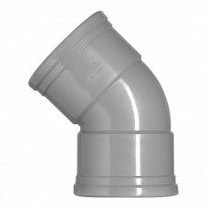 110MM PVC BOCHT 45GRD 2X MANCHETMOF 110MM PVC BOCHT 45GRD 2X MANCHETMOF