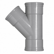 125MM PVC T-STUK 45GRD 3X MANCHETMOF 125MM PVC T-STUK 45GRD 3X MANCHETMOF