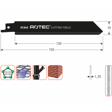 ROTEC 1X RECIPROZAGEN RC630 (BAKSTEEN/GIETSTAAL/POLYESTER) ROTEC 1X RECIPROZAGEN RC630 (BAKSTEEN/GIETSTAAL/POLYESTER)