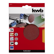 KWB 5X KLIT SCHUURVEL 125MM K120 KWB 5X KLIT SCHUURVEL 125MM K120